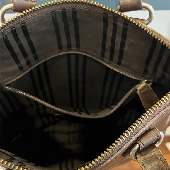 Frye Brown Leather Tote Bag - Classic Crossbody Carry - Picture 5 of 12